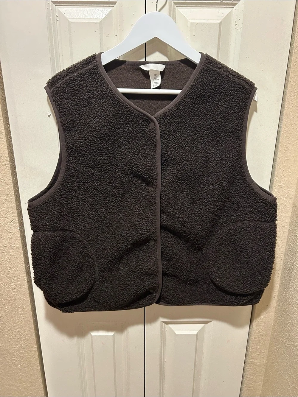 H&M Teddy Gilet Brown Women’s , size Large